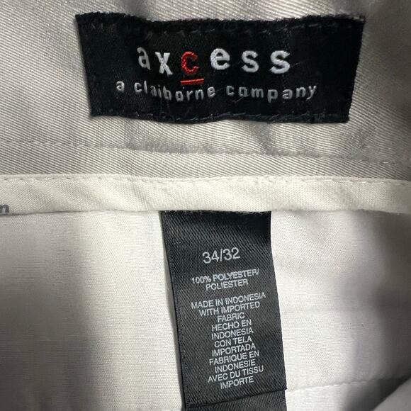 Axcess Khaki Pleated Front Dress Pants Size 34/32 - Picture 3 of 7
